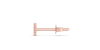 Boucles d'oreilles princesse or rose 18 carats et diamants