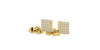 Boucles d'oreilles princesse or jaune 18 carats et diamants