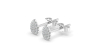 Boucles d'oreilles poire or blanc 18 carats et diamants