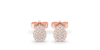 Boucles d'oreilles poire or rose 18 carats et diamants