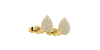 Boucles d'oreilles poire or jaune 18 carats et diamants