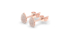 Boucles d'oreilles poire or rose 18 carats et diamants