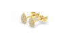 Boucles d'oreilles poire or jaune 18 carats et diamants