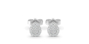 Boucles d'oreilles poire or blanc 18 carats et diamants