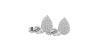 Boucles d'oreilles poire or blanc 18 carats et diamants