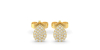 Boucles d'oreilles poire or jaune 18 carats et diamants