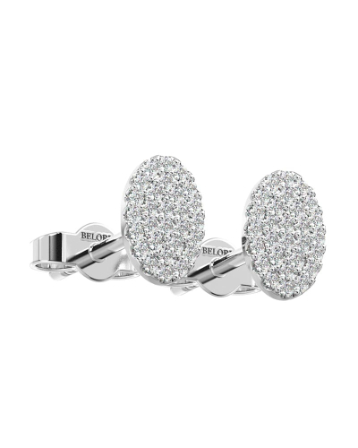 Boucles ovale illusion or blanc