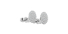 Boucles ovale illusion or blanc