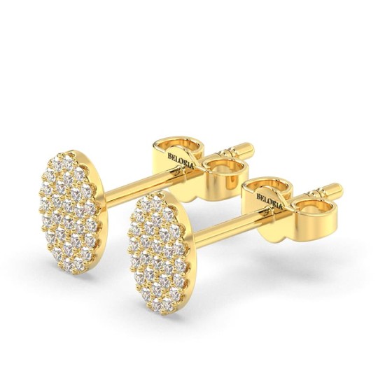 Boucles ovale illusion or jaune