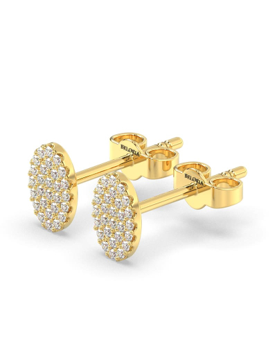 Boucles ovale illusion or jaune