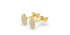 Boucles ovale illusion or jaune
