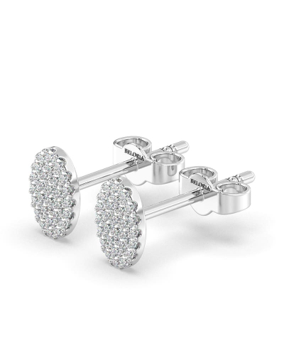 Boucles ovale illusion or blanc