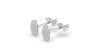 Boucles ovale illusion or blanc