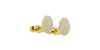 Boucles ovale illusion or jaune