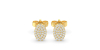Boucles ovale illusion or jaune