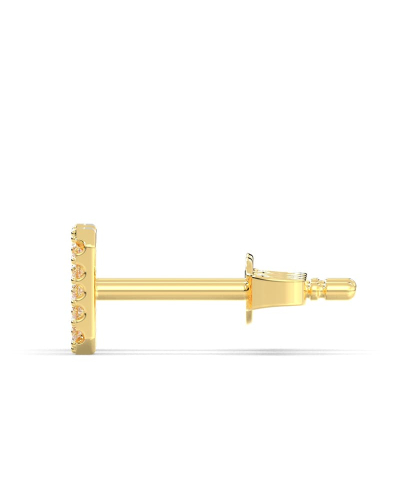 Boucles d'oreilles forme émeraude or jaune 18 carats et diamants