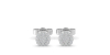 Boucles d'oreilles coussin or blanc 18 carats et diamants