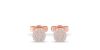 Boucles d'oreilles coussin or rose 18 carats et diamants