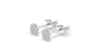Boucles d'oreilles coussin or blanc 18 carats et diamants