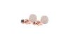 Boucles d'oreilles coussin or rose 18 carats et diamants