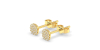 Boucles d'oreilles coussin or jaune 18 carats et diamants