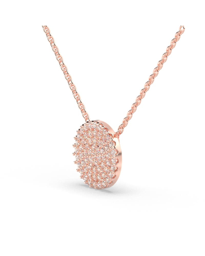 Collier rond diamant en or rose 18 carats