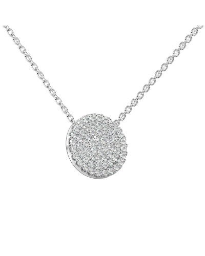 Collier rond diamant en or blanc 18 carats