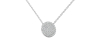 Collier rond diamant en or blanc 18 carats
