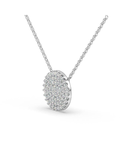 Collier rond diamant en or blanc 18 carats