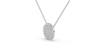 Collier rond diamant en or blanc 18 carats