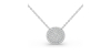 Collier rond diamant en or blanc 18 carats