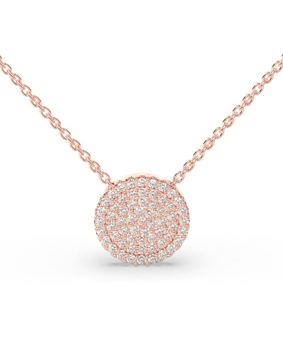 Collier rond diamant en or rose 18 carats