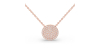 Collier rond diamant en or rose 18 carats