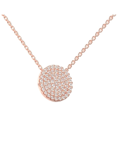 Collier rond diamant en or rose 18 carats