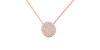 Collier rond diamant en or rose 18 carats