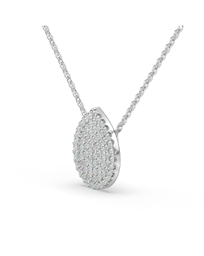 Collier poire en or blanc 18 carats