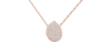 Collier poire en or rose 18 carats