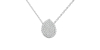 Collier poire en or blanc 18 carats