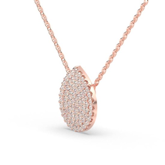 Collier poire en or rose 18 carats