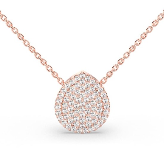 Collier poire en or rose 18 carats