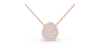 Collier poire en or rose 18 carats
