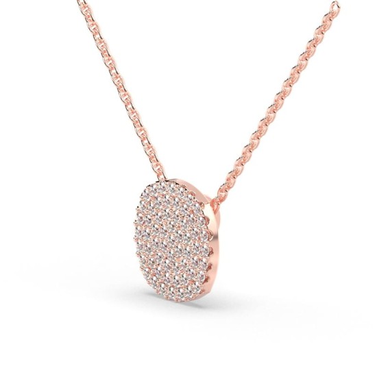 Collier coussin en or rose 18 carats