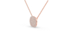 Collier coussin en or rose 18 carats
