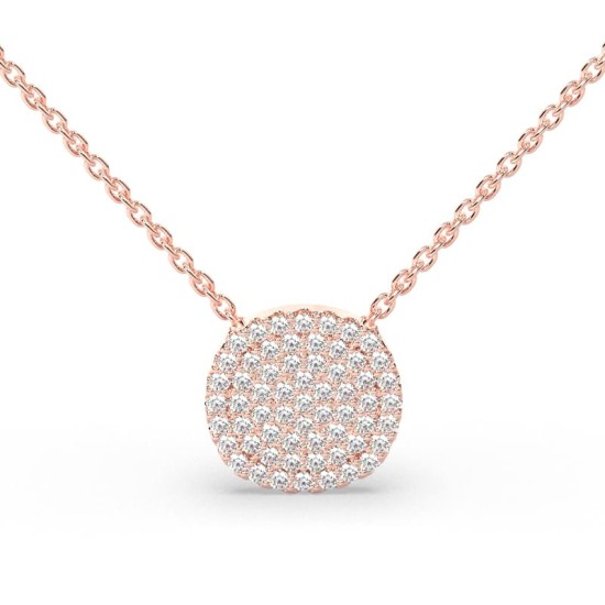 Collier coussin en or rose 18 carats