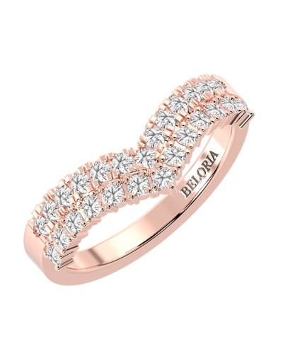 Double rangs alliance diamants or rose