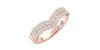 Double rangs alliance diamants or rose