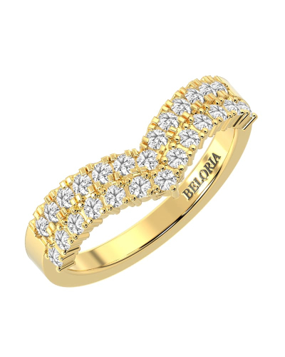 Double rangs alliance diamants or jaune