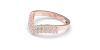 Double rangs alliance diamants or rose