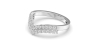 Double rangs alliance diamants or blanc