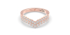 Double rangs alliance diamants or rose